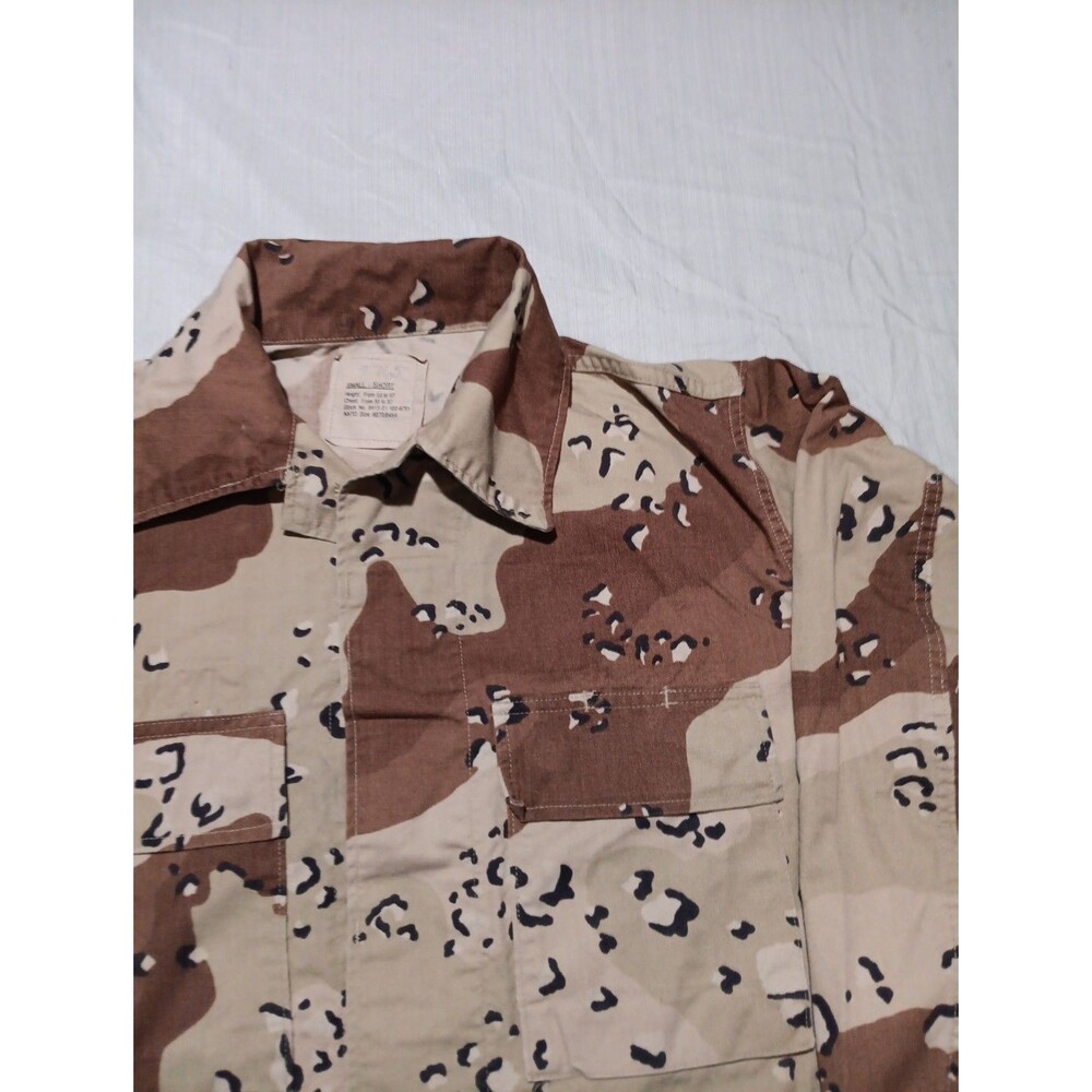 Vintage 1990 US Army Chocolate Chip Desert Camo Jacket Coat Adult Small Short